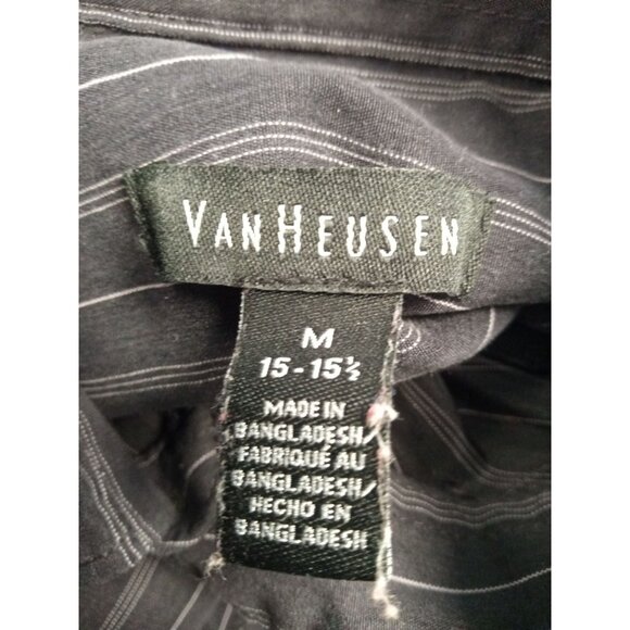 Van Heusen Men's Dark Purple Long Sleeve Button Down Dress Shirt M - Picture 3 of 4